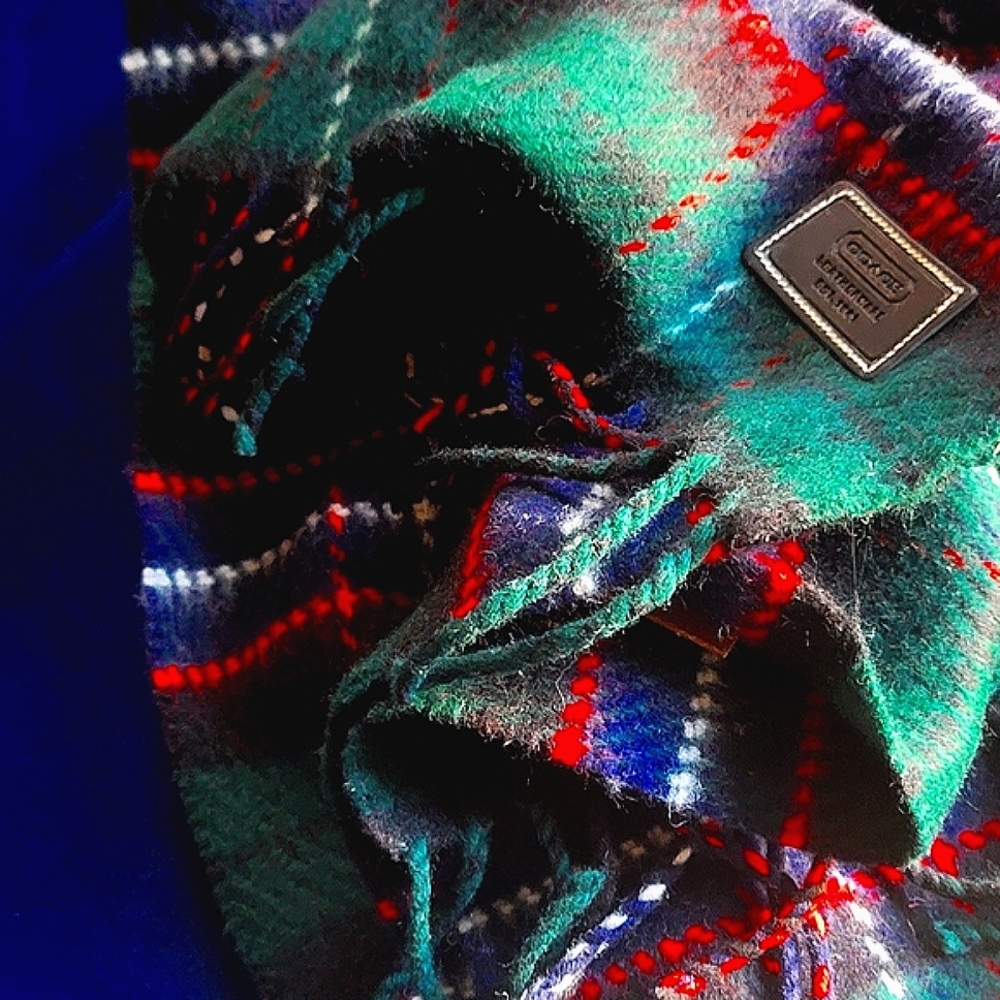 Authentic Coach Scarf | Green and Red